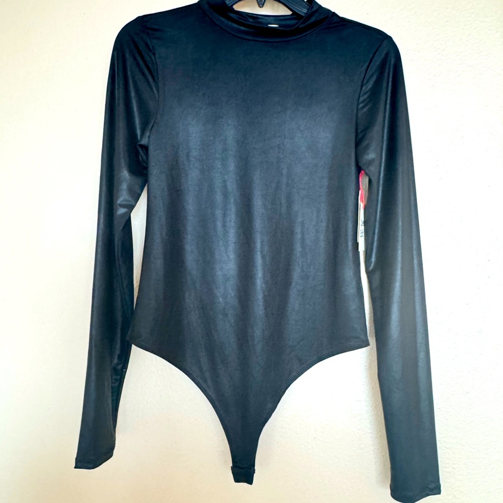 OPEN EDIT bodysuit from Nordstroms Medium 
Black liquid leather look